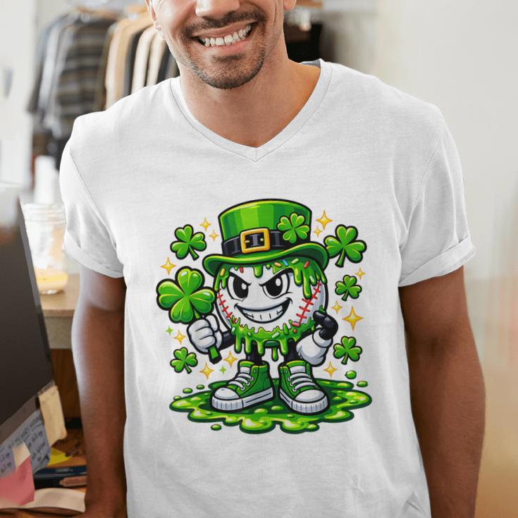 Baseball Drip Icecream Apparel Youth Boy St Patrick Day Men's V-Neck T-Shirt Baseball Drip Icecream Apparel Youth Boy St Patrick Day Men's V-Neck T-Shirt