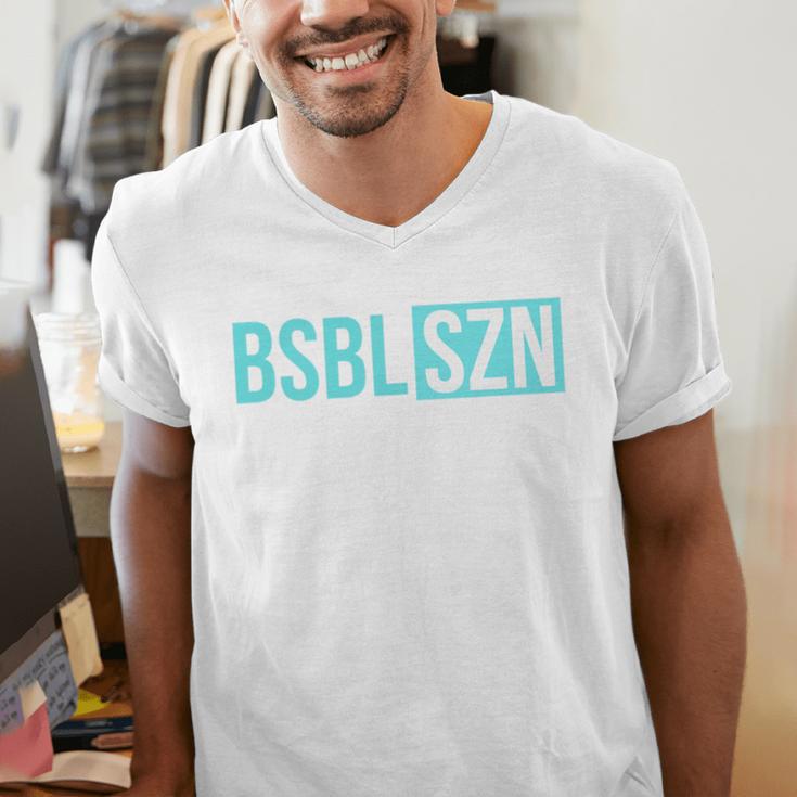 BSBL SZN Baseball Season Game Day Boys Girls Youth Premium Tri-Blend Men's V-Neck T-Shirt BSBL SZN Baseball Season Game Day Boys Girls Youth Premium Tri-Blend Men's V-Neck T-Shirt