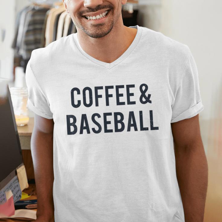 Coffee And Baseball Men's V-Neck T-Shirt