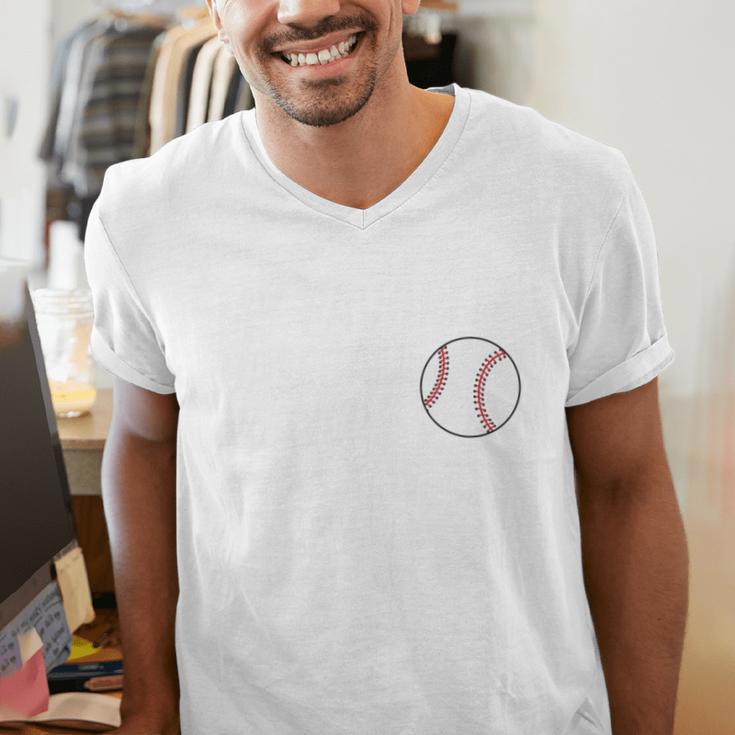 My Favorite Baseball Player Calls Me Mom Men's V-Neck T-Shirt My Favorite Baseball Player Calls Me Mom Men's V-Neck T-Shirt
