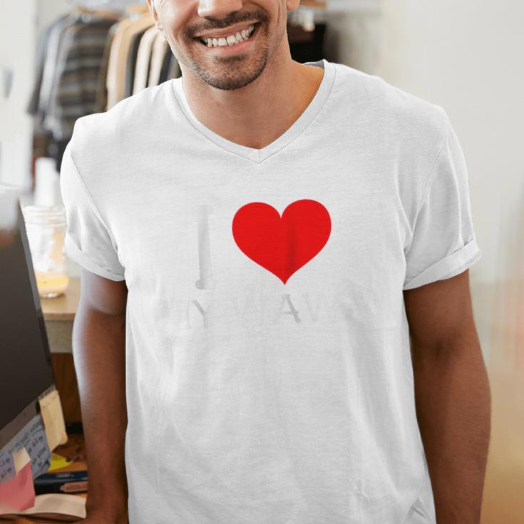 I Heart My Wawa Raglan Baseball Tee Men's V-Neck T-Shirt I Heart My Wawa Raglan Baseball Tee Men's V-Neck T-Shirt