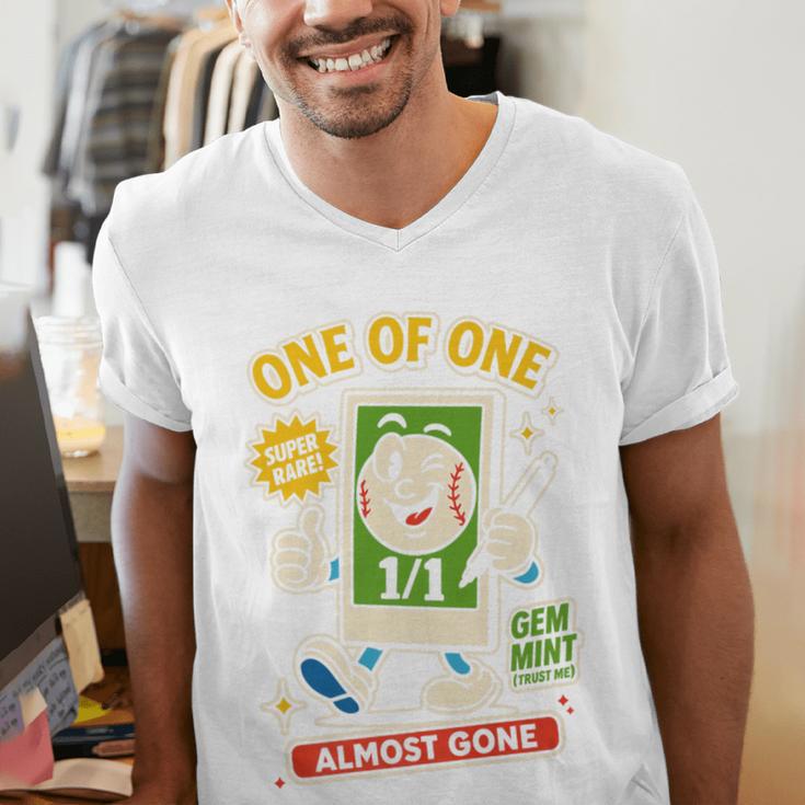 Hobby Trading Card Parody Humor 11 Baseball Cards Collector Premium Men's V-Neck T-Shirt