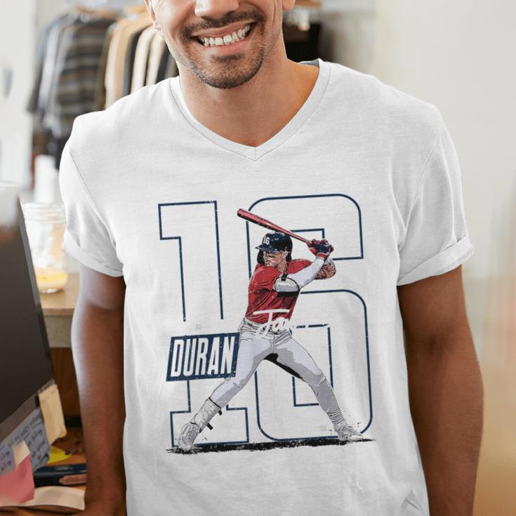 Jarren Duran Boston MLB Baseball Players MLBJDU202M Men's V-Neck T-Shirt Jarren Duran Boston MLB Baseball Players MLBJDU202M Men's V-Neck T-Shirt