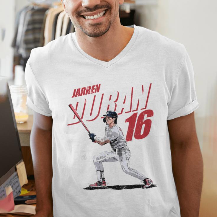 Jarren Duran Boston MLB Baseball Players MLBJDU204M Men's V-Neck T-Shirt