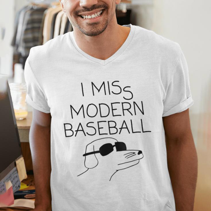 I Miss Modern Baseball Vintage Baseball Meme Tee Men's V-Neck T-Shirt