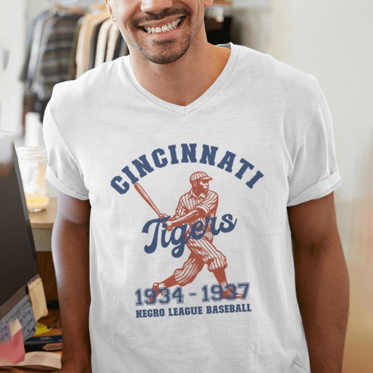 Negro League Baseball History Month Cincinnati Ohio Men's V-Neck T-Shirt