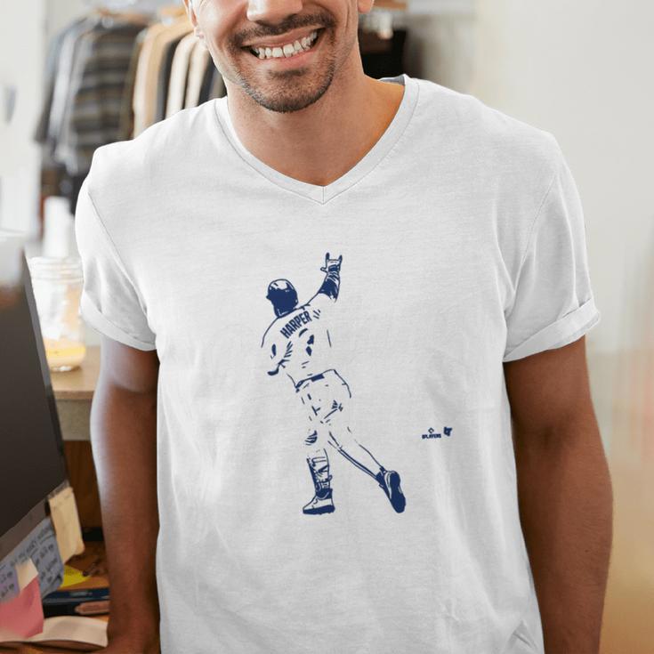 Philly Bedlam Bedlam At The Bank Philadelphia Baseball Premium Tri-Blend Men's V-Neck T-Shirt Philly Bedlam Bedlam At The Bank Philadelphia Baseball Premium Tri-Blend Men's V-Neck T-Shirt