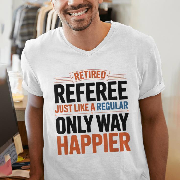 Retired Basketball Referee For Baseball Refs Men's V-Neck T-Shirt
