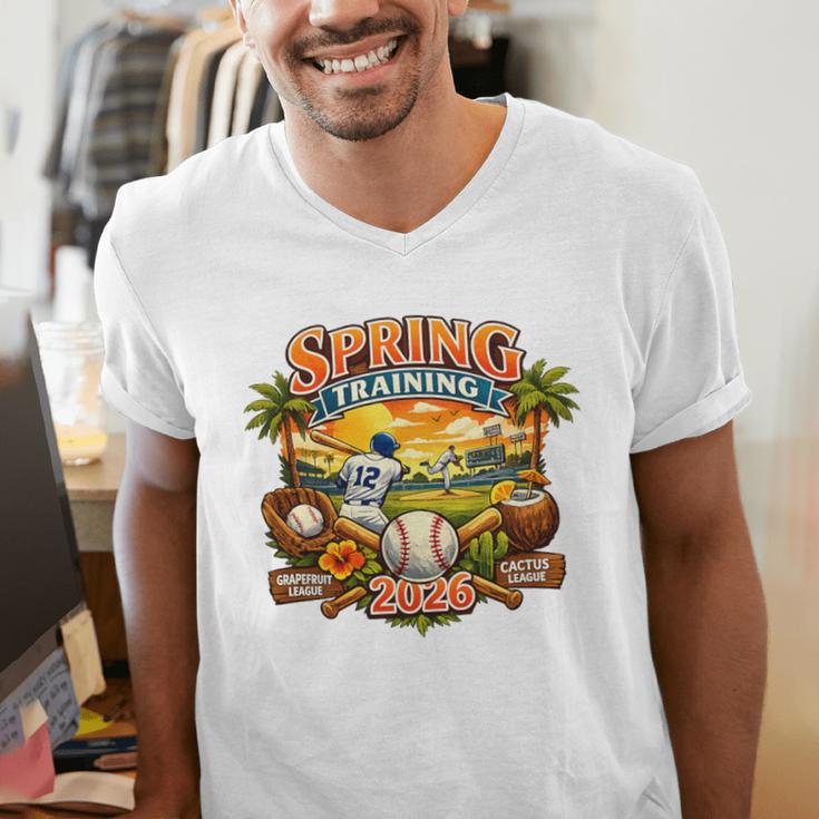 Spring Training 2026 Baseball Vintage Sunset Premium Tri-Blend Men's V-Neck T-Shirt Spring Training 2026 Baseball Vintage Sunset Premium Tri-Blend Men's V-Neck T-Shirt