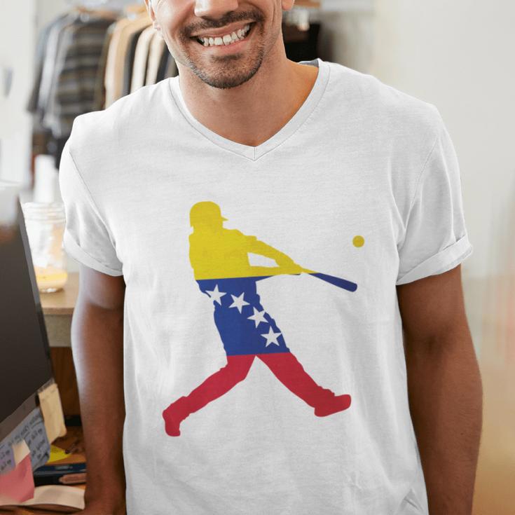 Venezuela Baseball Men's V-Neck T-Shirt