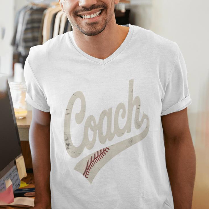 Vintage Baseball Coach Men's V-Neck T-Shirt Vintage Baseball Coach Men's V-Neck T-Shirt