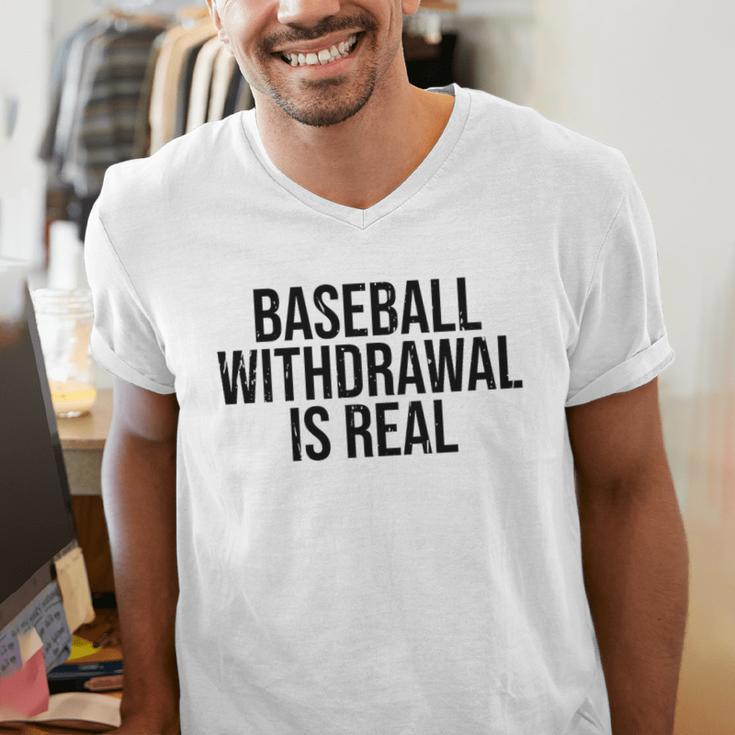 Vintage Baseball Withdrawal Is Real Premium Tri-Blend Men's V-Neck T-Shirt