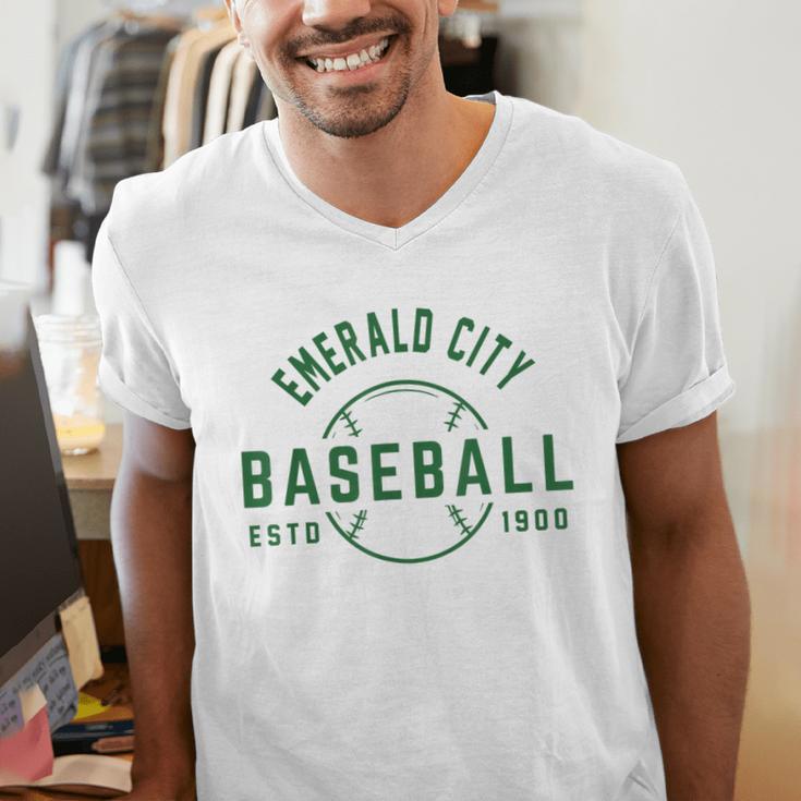 Wizard Of Oz Emerald City Baseball Costume Halloween Men's V-Neck T-Shirt