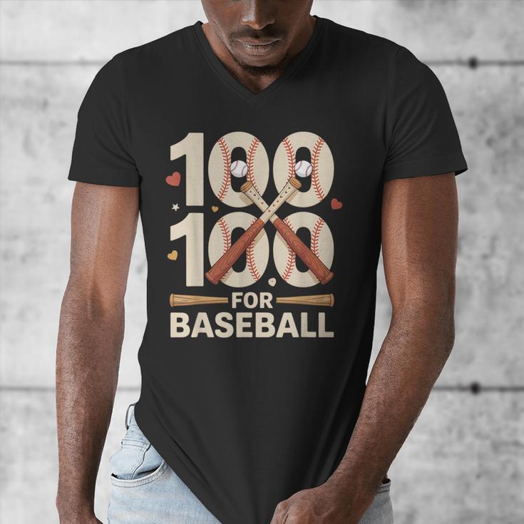 100 Days Of School Baseball Love Valentine’s Day Men Women Men's V-Neck T-Shirt 100 Days Of School Baseball Love Valentine’s Day Men Women Men's V-Neck T-Shirt