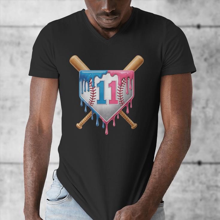 11th Birthday 11yr 2014 Baseball 11 Player 11th Birthday Men's V-Neck T-Shirt 11th Birthday 11yr 2014 Baseball 11 Player 11th Birthday Men's V-Neck T-Shirt