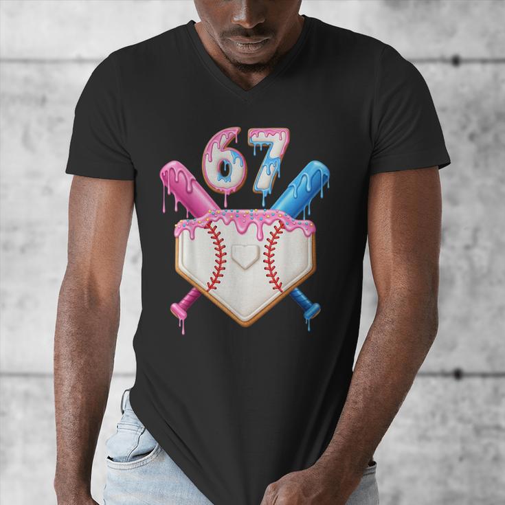 6 7 Baseball Dripping Six Seven Gen Alpha Slang Men's V-Neck T-Shirt