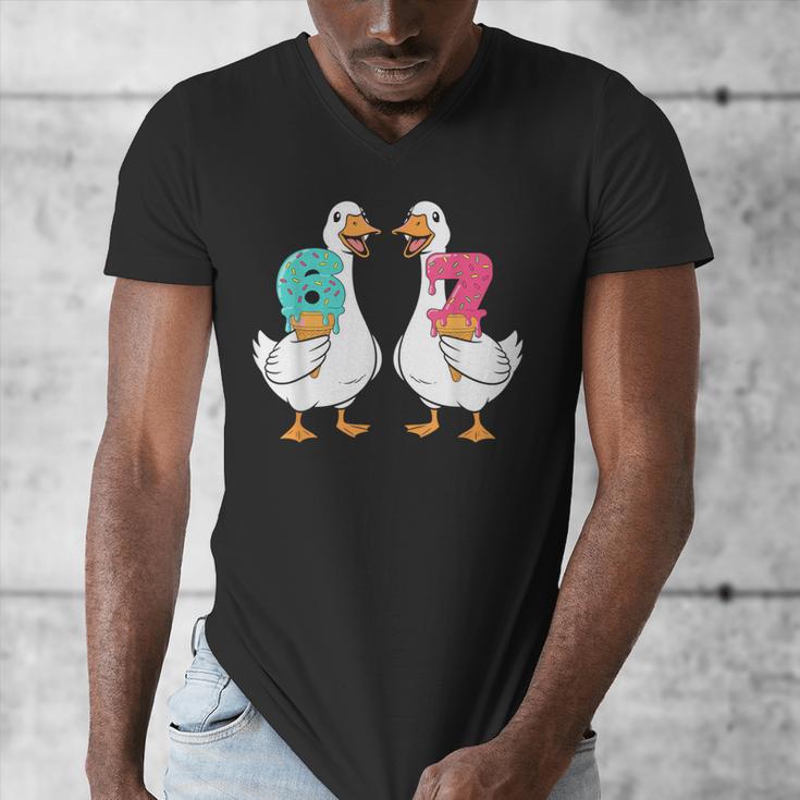 67 Baseball Ice Cream Drip Goose Six Seven Meme Men's V-Neck T-Shirt