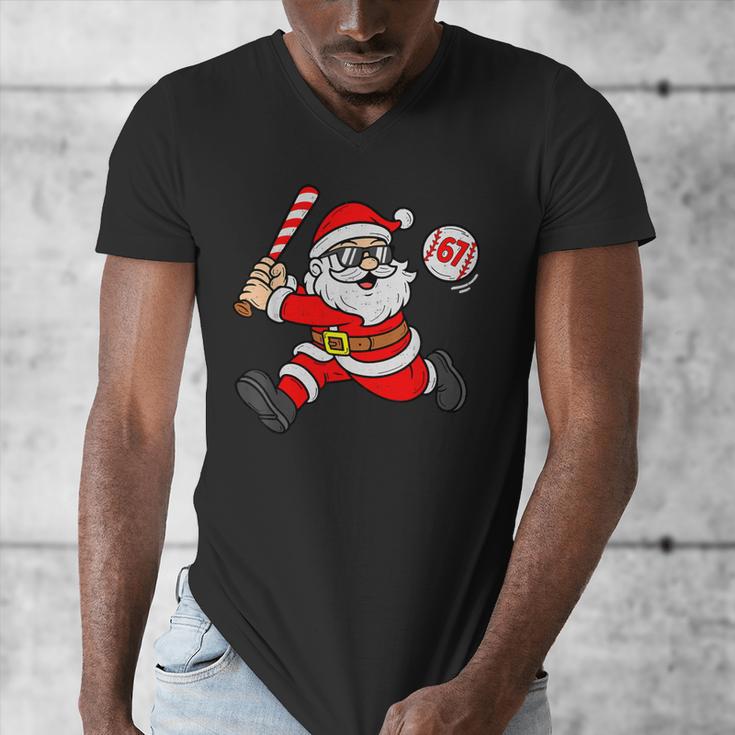 67 Baseball Santa Six Seven Meme Christmas Sport Men Boy Kid Men's V-Neck T-Shirt 67 Baseball Santa Six Seven Meme Christmas Sport Men Boy Kid Men's V-Neck T-Shirt