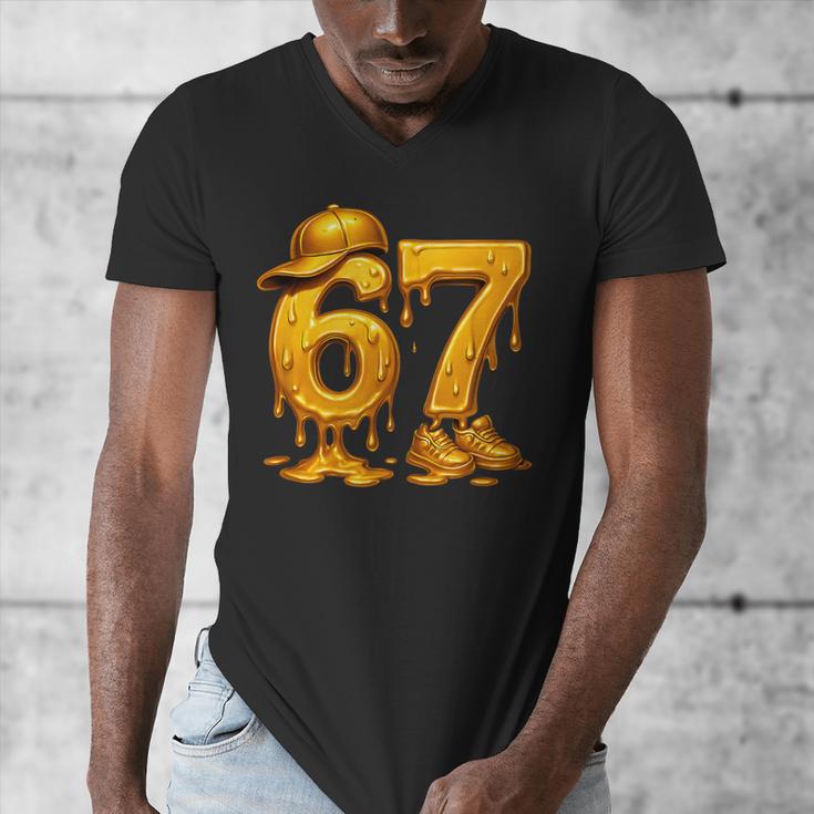 67 Brain Rot Meme Baseball Ice Cream Drip For Kids & Teens Men's V-Neck T-Shirt 67 Brain Rot Meme Baseball Ice Cream Drip For Kids & Teens Men's V-Neck T-Shirt