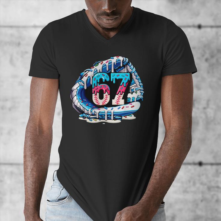 67 Meme Slang Baseball Glove Drip Ice Cream Six Seven 6 7 Men's V-Neck T-Shirt 67 Meme Slang Baseball Glove Drip Ice Cream Six Seven 6 7 Men's V-Neck T-Shirt
