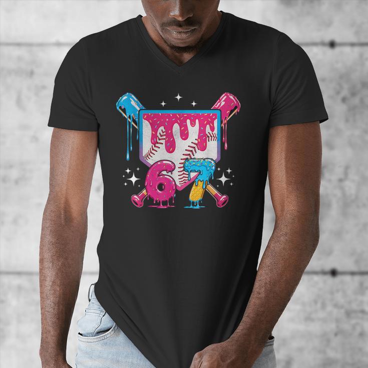 67 Six Seven Ice Cream Drip Baseball Boys Youth Men's V-Neck T-Shirt 67 Six Seven Ice Cream Drip Baseball Boys Youth Men's V-Neck T-Shirt