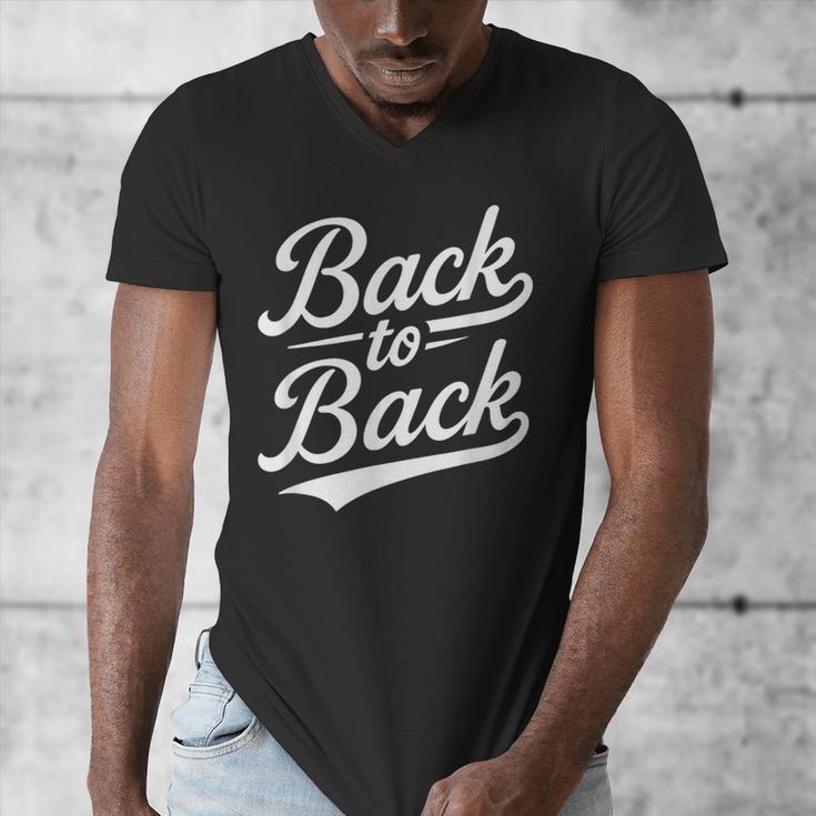 Back To Back For Boys Girls Men Women Baseball Men's V-Neck T-Shirt