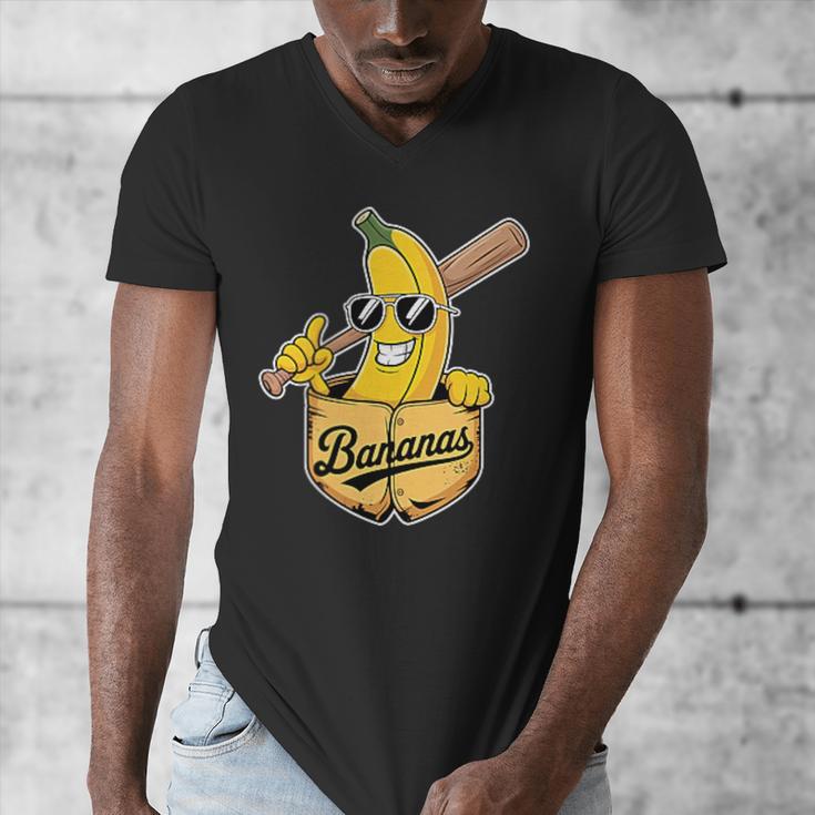 Banana Baseball Fruit Men's V-Neck T-Shirt
