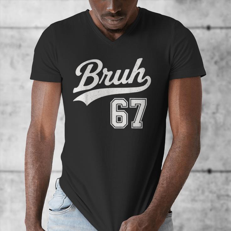 Baseball 6 7 Bruh Number 67 Six Seven Meme Boys Kids Men's V-Neck T-Shirt