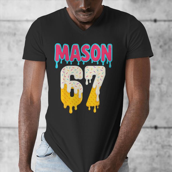 Baseball 6 7 Ice Cream Drip Number 67 Six Seven Meme Men's V-Neck T-Shirt Baseball 6 7 Ice Cream Drip Number 67 Six Seven Meme Men's V-Neck T-Shirt
