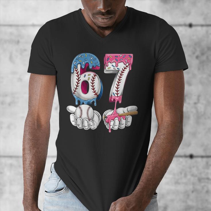 Baseball 67 Ice Cream Drip Six Seven Boys Girls Meme Men's V-Neck T-Shirt Baseball 67 Ice Cream Drip Six Seven Boys Girls Meme Men's V-Neck T-Shirt