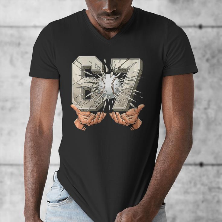 Baseball 67 Six Seven Gen Alpha Meme Men's V-Neck T-Shirt