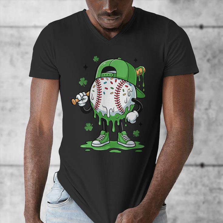 Baseball Drip For Boys Ice Cream Drip Baseball Player Men's V-Neck T-Shirt Baseball Drip For Boys Ice Cream Drip Baseball Player Men's V-Neck T-Shirt