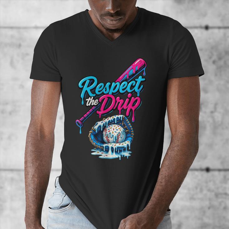 Baseball Drip Ice Cream Sprinkles Youth Boys Baseball Glove Men's V-Neck T-Shirt Baseball Drip Ice Cream Sprinkles Youth Boys Baseball Glove Men's V-Neck T-Shirt