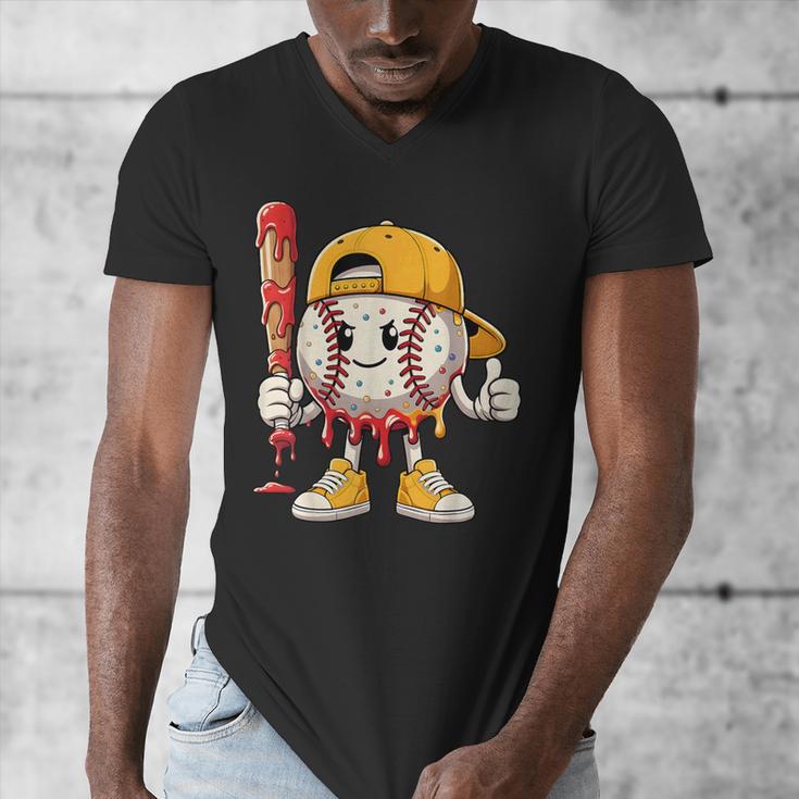 Baseball Drip Baseball Life Style 101 Apparel Youth Men's V-Neck T-Shirt
