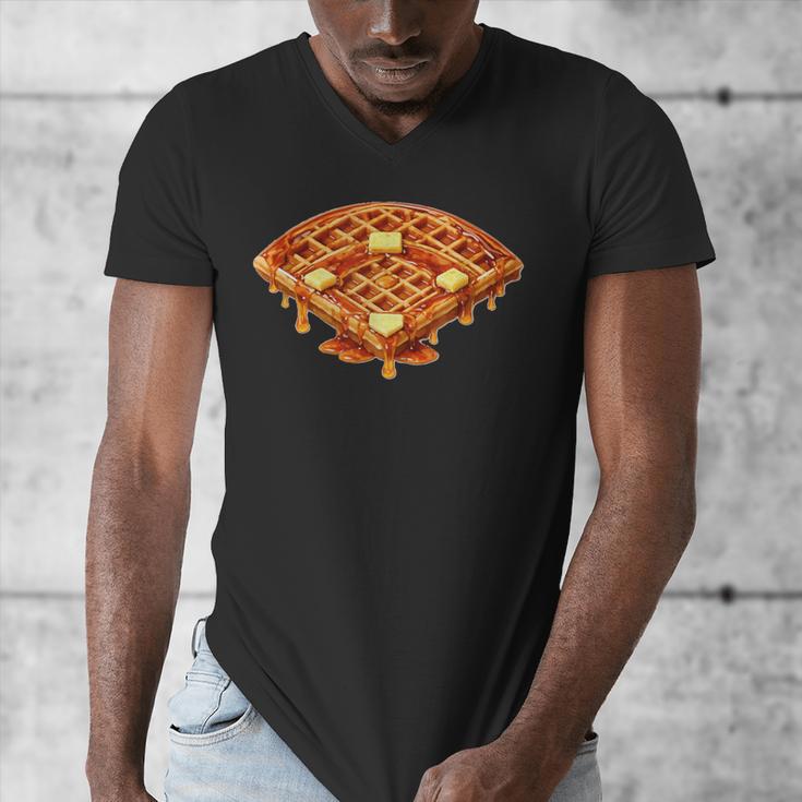 Baseball Dripping Waffle Field Men's V-Neck T-Shirt Baseball Dripping Waffle Field Men's V-Neck T-Shirt
