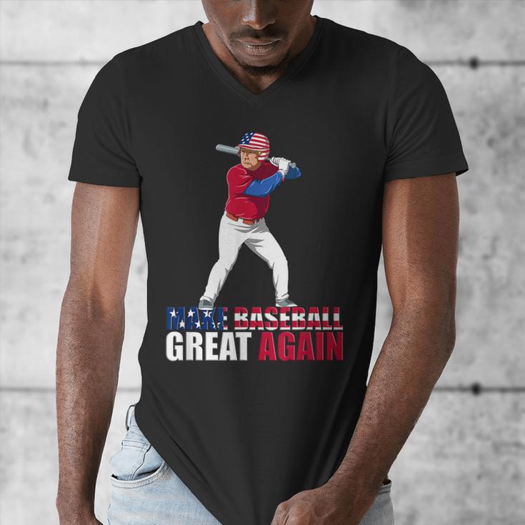 Make Baseball Great Again Donald Trump Baseball Men's V-Neck T-Shirt