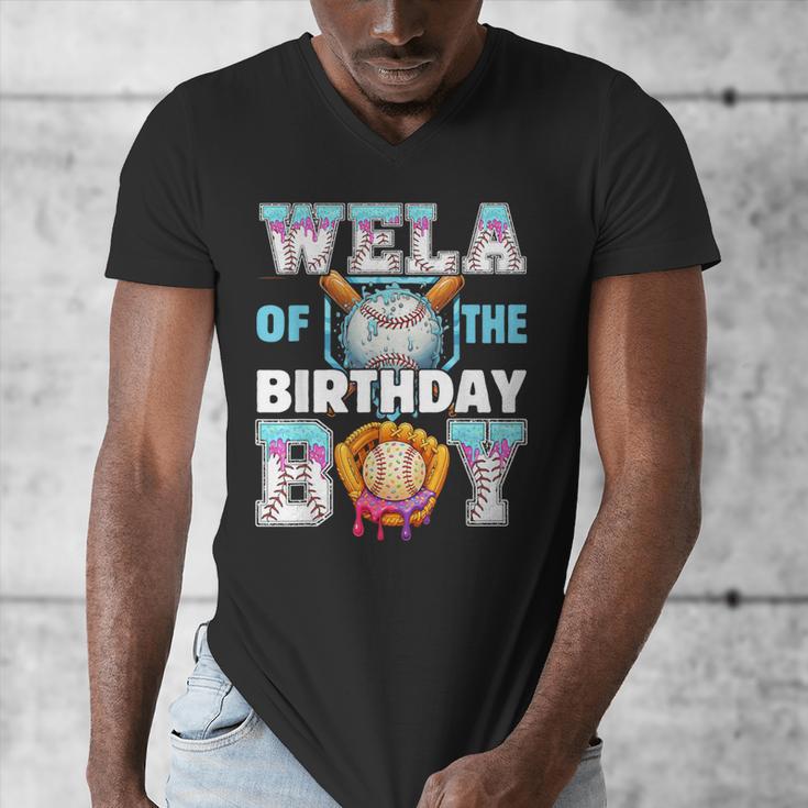 Baseball Ice Cream Drip Wela Of The Birthday Boy Men's V-Neck T-Shirt