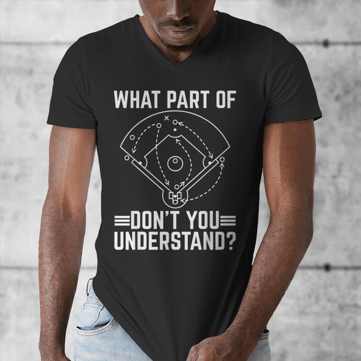 Baseball Math Double Play What Part Of Baseball Game Men's V-Neck T-Shirt Baseball Math Double Play What Part Of Baseball Game Men's V-Neck T-Shirt