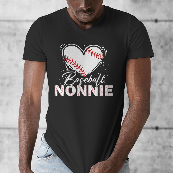 Baseball Nonnie Baseball Heart Men's V-Neck T-Shirt Baseball Nonnie Baseball Heart Men's V-Neck T-Shirt