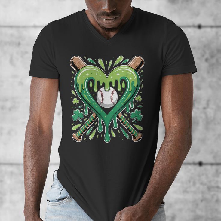 Baseball St Patricks Day Boys Girls Men Women Shamrock Green Men's V-Neck T-Shirt Baseball St Patricks Day Boys Girls Men Women Shamrock Green Men's V-Neck T-Shirt