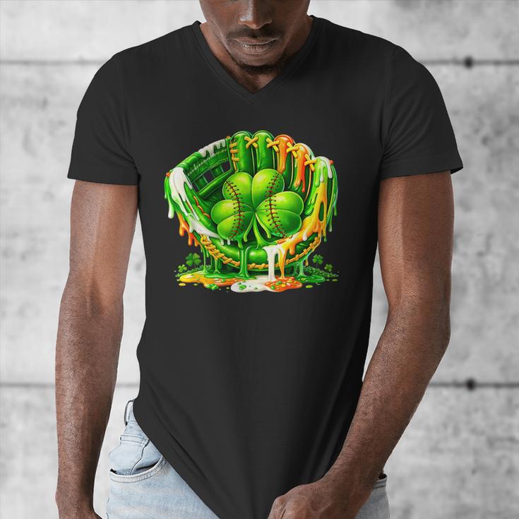 Baseball St Patricks Day Carnival Party Ice Cream Drip Boys Men's V-Neck T-Shirt Baseball St Patricks Day Carnival Party Ice Cream Drip Boys Men's V-Neck T-Shirt