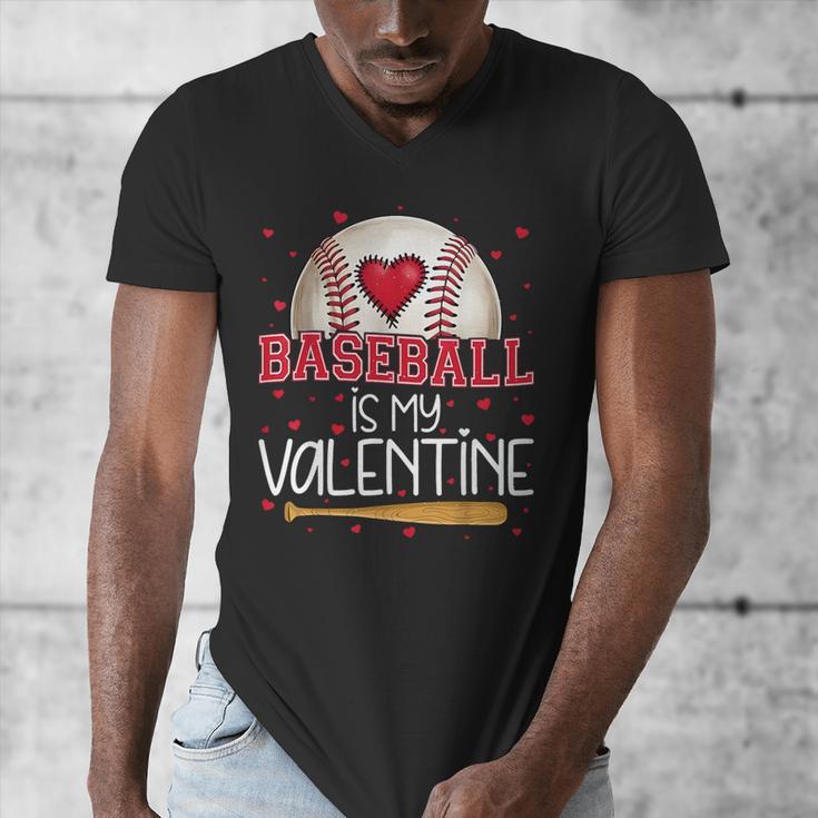 Baseball Is My Valentine Valentines Day Men Boys Kids Teen Men's V-Neck T-Shirt Baseball Is My Valentine Valentines Day Men Boys Kids Teen Men's V-Neck T-Shirt