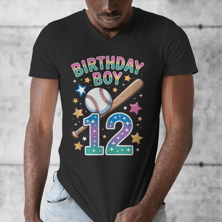 Birthday Boy 12th Birthday Baseball Men's V-Neck T-Shirt