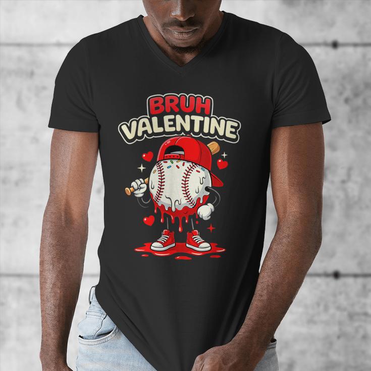Bruh Valentine Baseball Drip Icecream Apparel Men Youth Boys Men's V-Neck T-Shirt Bruh Valentine Baseball Drip Icecream Apparel Men Youth Boys Men's V-Neck T-Shirt