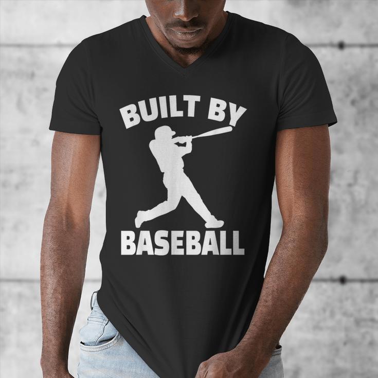 Built By Baseball Baseball For Men Women Boys Players Men's V-Neck T-Shirt Built By Baseball Baseball For Men Women Boys Players Men's V-Neck T-Shirt