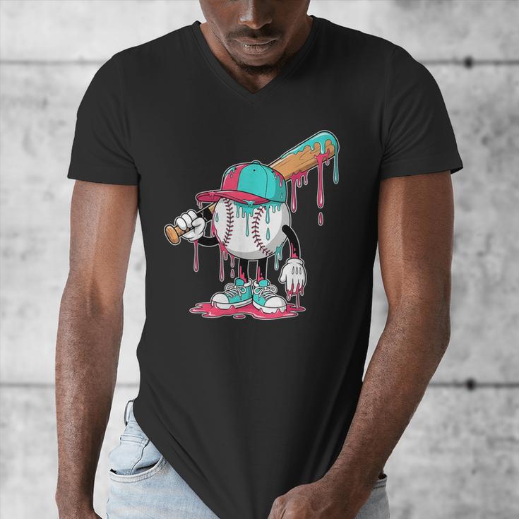 Drip Baseball For Boys Ice Cream Drip Youth Boys Sprinkles Men's V-Neck T-Shirt