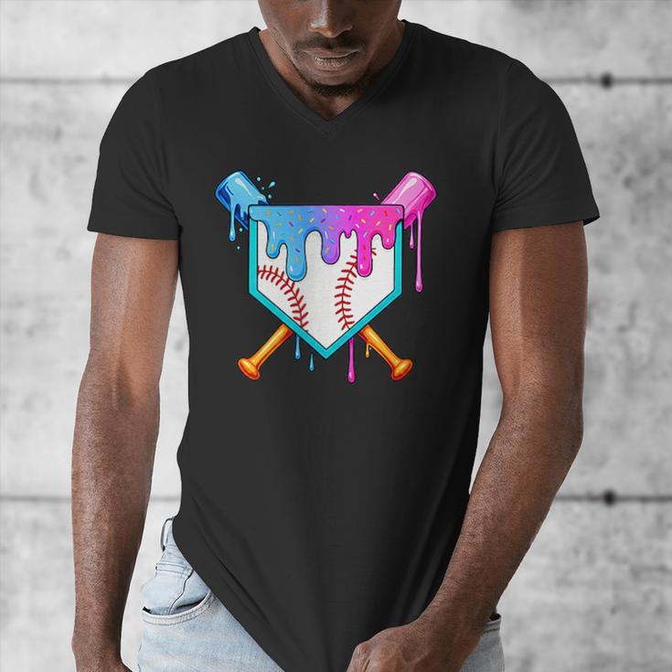 Dripping Baseball Pocket Respect The Drip Boys Baseball Men's V-Neck T-Shirt