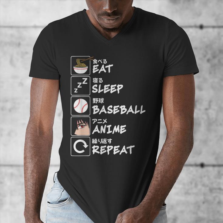 Eat Sleep Baseball Anime Repeat Japanese Otaku Men's V-Neck T-Shirt Eat Sleep Baseball Anime Repeat Japanese Otaku Men's V-Neck T-Shirt