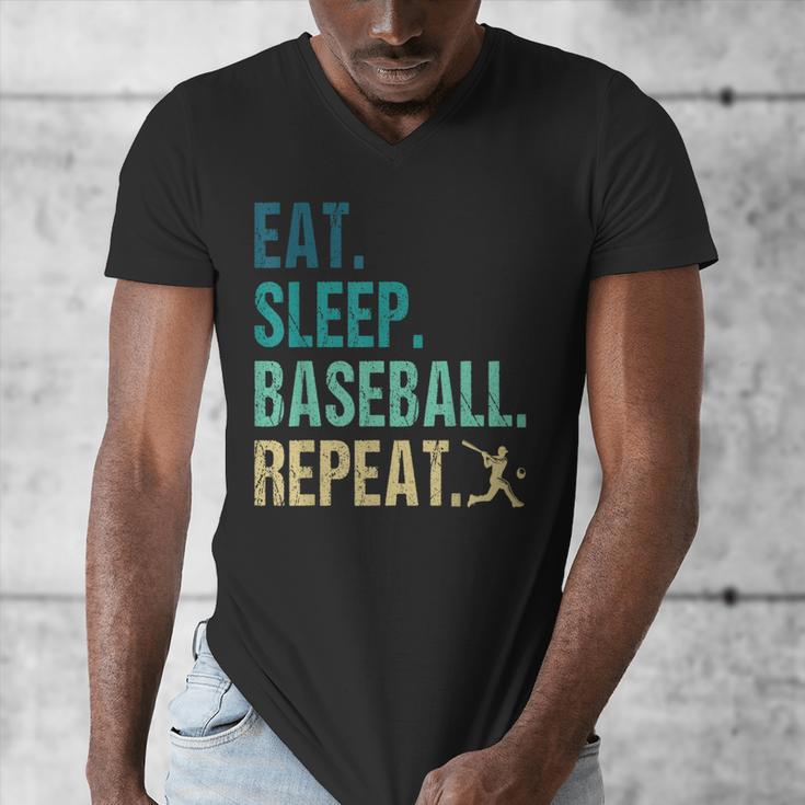 Eat Sleep Baseball Repeat Baseball Player Baseball Men's V-Neck T-Shirt Eat Sleep Baseball Repeat Baseball Player Baseball Men's V-Neck T-Shirt