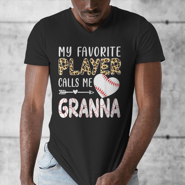 My Favorite Player Calls Me Granna Baseball Leopard Men's V-Neck T-Shirt My Favorite Player Calls Me Granna Baseball Leopard Men's V-Neck T-Shirt